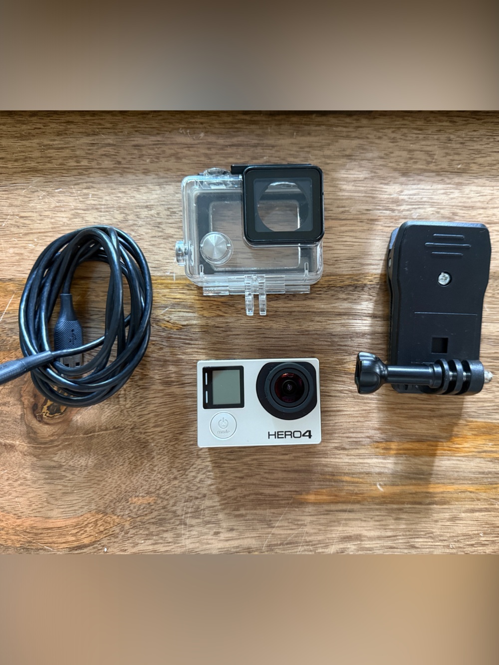 GoPro HERO4 White and Black Action Camera with Housing and Mount
